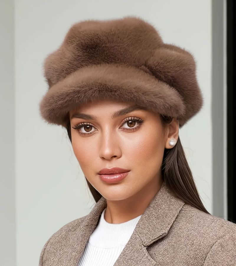 Tallina - Καπέλο Μπερέ από Συνθετική Γούνα